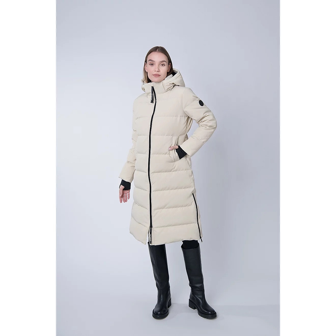 Nwt The Recycled Planet Company Sz S Lungo Hooded Midi Winter Down Puffer Coat